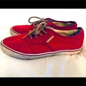 BURTON GRAVIS Slymz Formula One Skateboard Low Sneakers Shoes Red White Mens 6